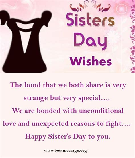 Happy Sisters Day Wishes Messages | Sister Quotes 2021 | Happy sisters day, Happy sisters ...