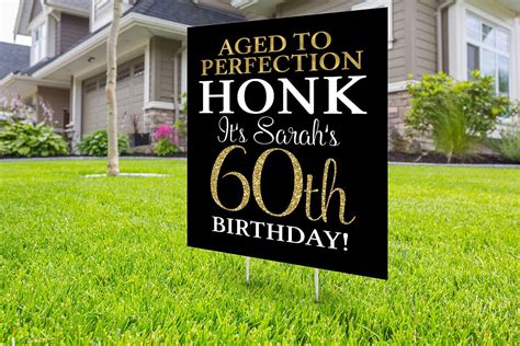 Happy birthday yard sign design Digital file only Honk | Etsy