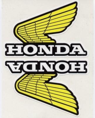 Sell HONDA WING Vinyl Decal Sticker Yellow Laminated pair in ...