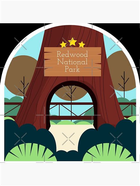 "Redwood National Park Emblem" Poster for Sale by Miki-Store | Redbubble