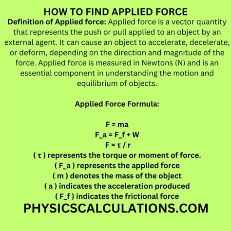 How to Find Applied Force