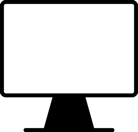 Computer Icon or Symbol in Black and White Color. 24343205 Vector Art ...