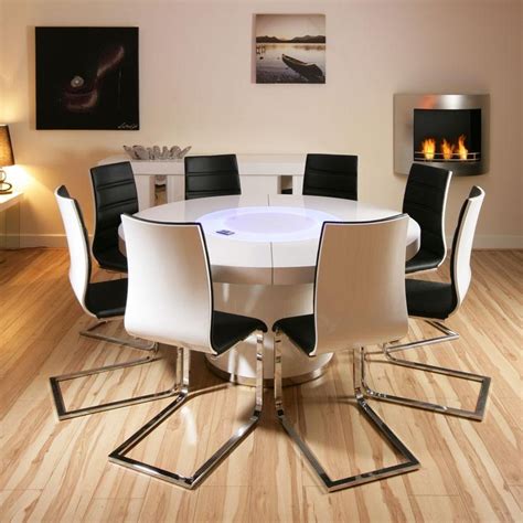 20 Ideas of 8 Seater Round Dining Table and Chairs