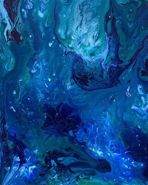 Original Abstract Acrylic Painting Underwater | Etsy