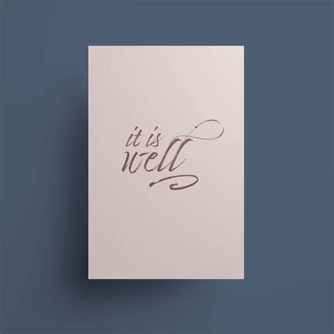 It is Well Bible Verse Downloadable Print Scripture Quote - Etsy