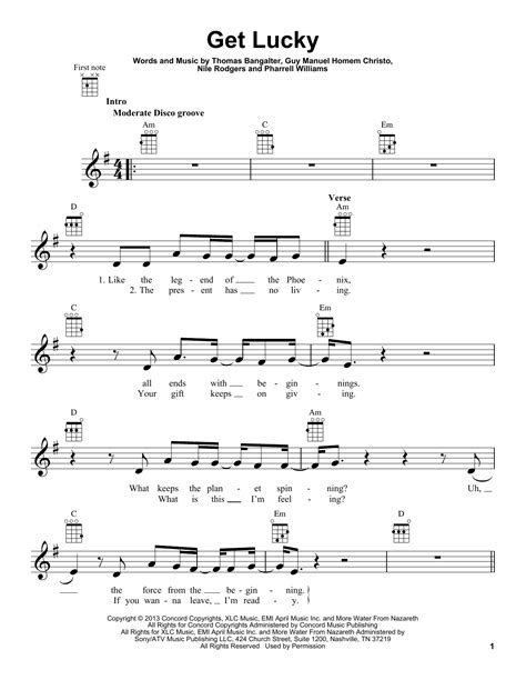 Get Lucky | Sheet Music Direct