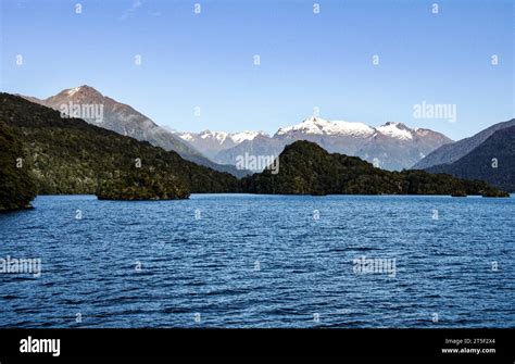 View from the boat heading towards the glow worms on lake Te Anau in ...