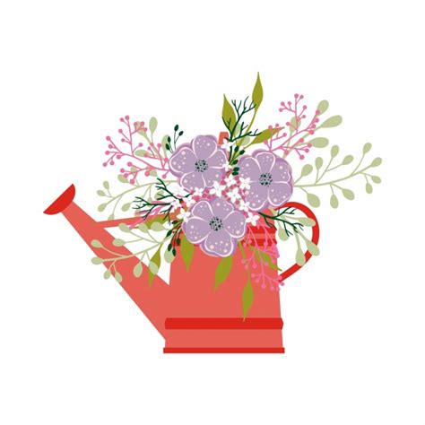 Flowers In Watering Can Clipart Free Stock Photo - Public Domain Pictures