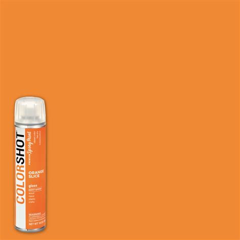 COLORSHOT Premium Gloss Orange Slice Spray Paint - 10 oz. - Orange ...