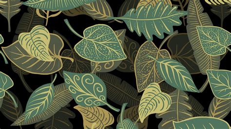 Large Scale Leaf Pattern Wallpaper - Hegregg