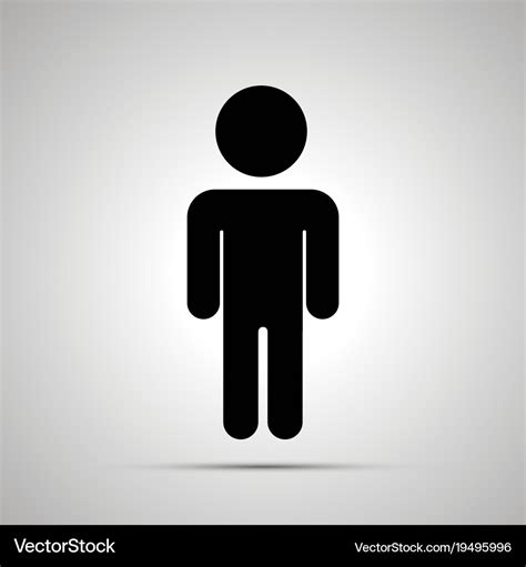 Boy silhouette simple black child icon Royalty Free Vector