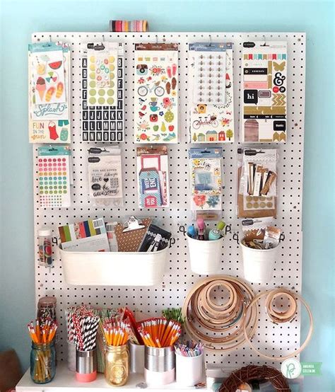 Pegboard Craft Room - 70 Resourceful Ways To Decorate With Pegboards ...