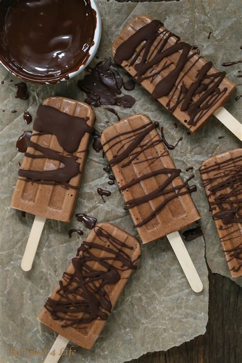 Double chocolate almond butter popsicles