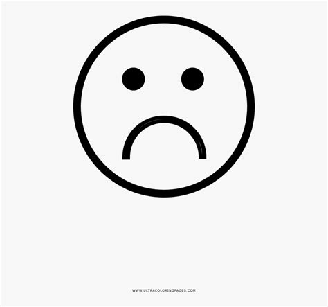 Sad Face Coloring Page, HD Png Download - kindpng