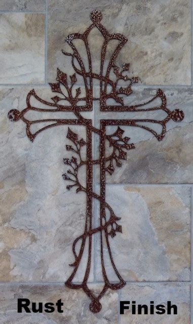 Beautiful metal wall art Cross silhouette Rustic Cross wall art – HORSEFLY METAL WORKS LLC