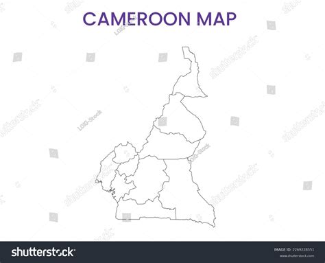 High Detailed Map Cameroon Outline Map Stock Vector (Royalty Free) 2269228551 | Shutterstock