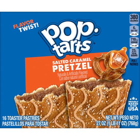 Pop Tarts Pretzel Salted Caramel Drizzle Breakfast Toaster Pastries, 27 ...