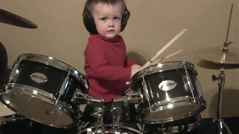 Kid Drummer (20 Months Old) - YouTube