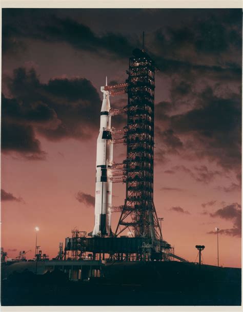 The first Saturn V rocket at Sunset; mating and erection of the Saturn ...