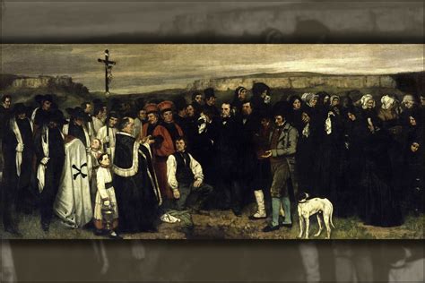 24"x36" Gallery Poster, Gustave Courbet - A Burial at Ornans 1849-1850 ...