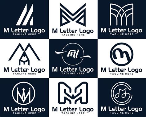 creative M letter logo design. Unique modern creative letter M logo ...