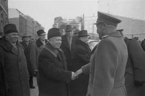 Nikita Khrushchev at the Berlin Wall on January 18 1963 Germany Old ...