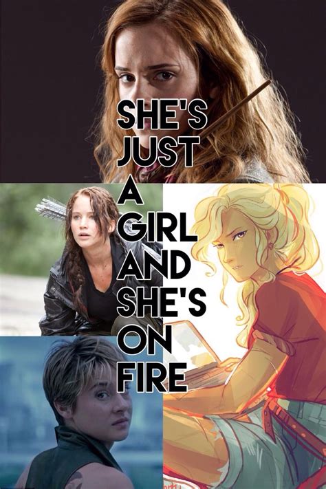 I love how they didnt use a pic for annabeth from the pjo movies | Girl power quotes, Fight like ...