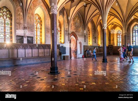 Innenraum der Marienburg, mittelalterliche Ordensburg des Deutschen Ordens am Fluss Nogat ...