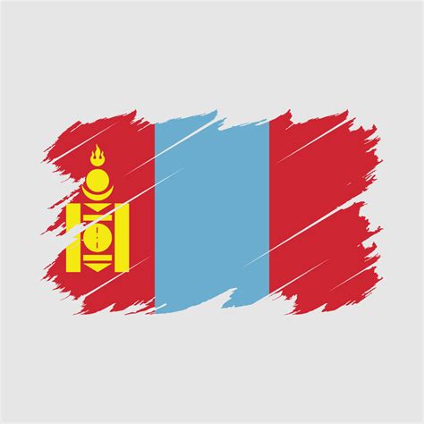 Mongolia Flag Brush Vector 16923863 Vector Art at Vecteezy