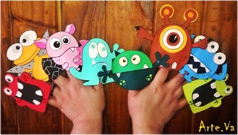 Monster birthday, Monster party, Finger puppets