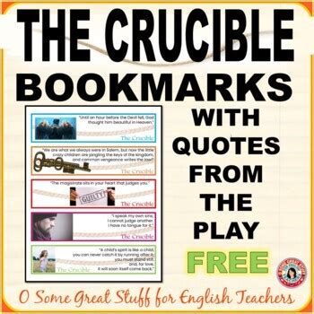 The Crucible Important Quotes from the Play Free Resource | TpT