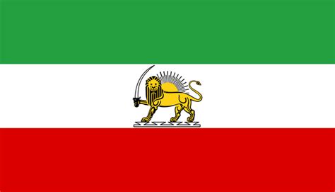 State flag of Iran (1910–1980). This flag is still used by Iranian ...