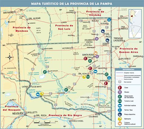 Tourist map of the Province of La Pampa | Gifex