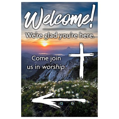 Welcome (Church/Worship) Economy A-Frame Sign 2 Feet Wide by 3 Feet Tall (Made in The USA)