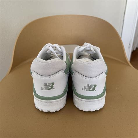 New Balance Women's White and Green Trainers | Depop