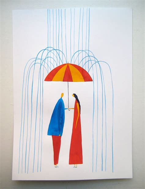 RAIN+AND+UMBRELLA | Illustration design, Illustration, Illustration art