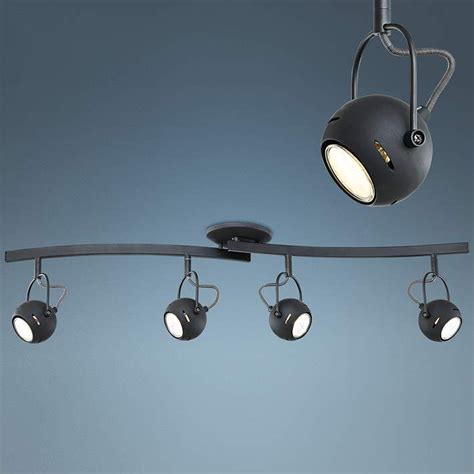 Pro Track Rob 4-Light Painted Black LED Track Light - #14A84 | Lamps ...