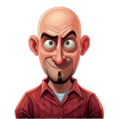 Bald man vector on white background | Premium AI-generated vector