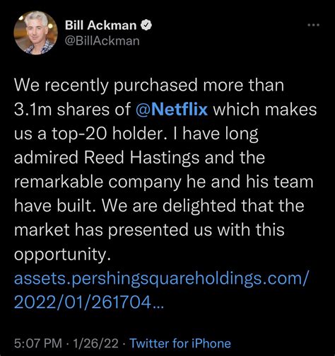 Inverse Cramer ETF (Not Jim Cramer) on Twitter: "Bill Ackman is ...