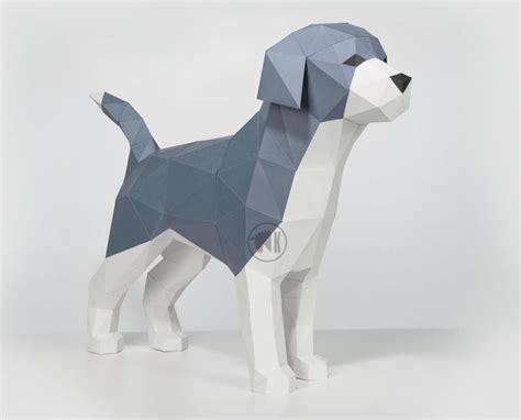 Dog Papercraft Template, Papercraft Puppy Template, DIY Printable 3D Puppy to Make, PDF Dog ...