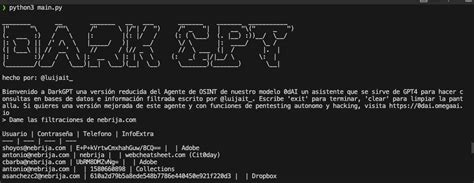 DarkGPT - AI OSINT Tool to Detect Leaked Databases