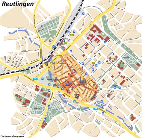 Reutlingen Tourist Map - Ontheworldmap.com