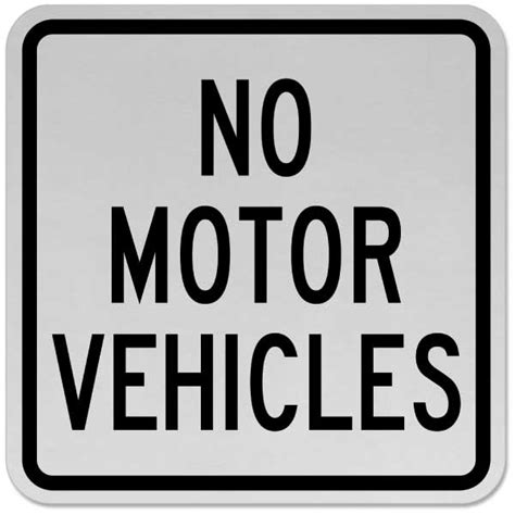 No Motor Vehicles Sign - Get 10% Off Now