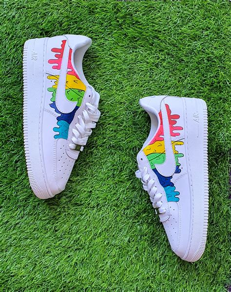 Nike Air Force 1 Low 'Rainbow Drip' Custom - Exclusive Sneakers SA