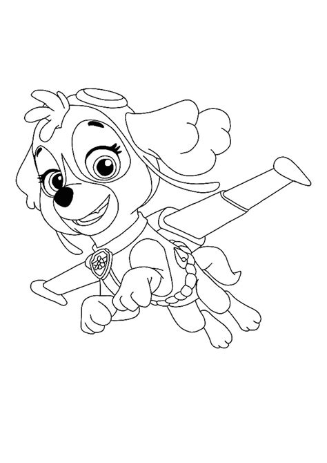 Paw Patrol Skye Coloring Pages - 4 Free Printable Coloring Sheets | 2021