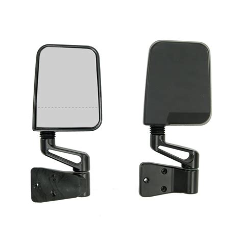 Door Mirror Kit, Dual Focus, Black by Rugged Ridge ('87-'02 Jeep ...