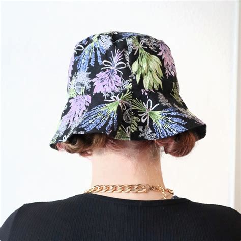 Flower bouquet reversible bucket hat floral bucket hat cottage cor ...