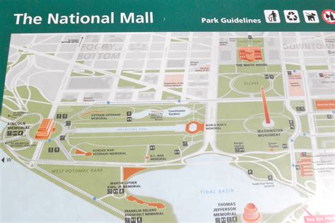 Map of the National Mall in Washington, DC | National mall, National, Map