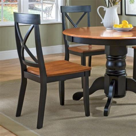 Home Styles Dining Chairs, Black/Cottage Oak, Set of 2 - Walmart.com