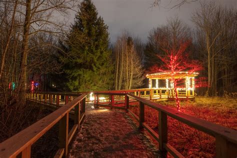 Walking through the Winter Wonderland Christmas Display at Asbury Woods in Erie - Uncovering PA